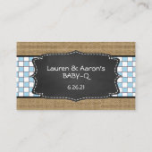 Baby Q Diaper Raffle Tickets / Kinderdusche Begleitkarte (Rückseite)