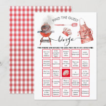 Baby-Q-Dusche finden Sie die Gast-BINGO