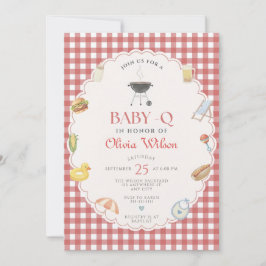 Baby-Q Duscheinladung Vorlage zum Bearbeiten Gingh