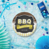 Baby Q Duschpapierplatte - gelb Pappteller (Party)