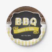 Baby Q Duschpapierplatte - gelb Pappteller (Vorderseite)