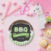Baby Q Duschpapierplatte - Grün Pappteller (Party)