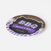 Baby Q Duschpapierplatte - Lila Pappteller (Schrägansicht)