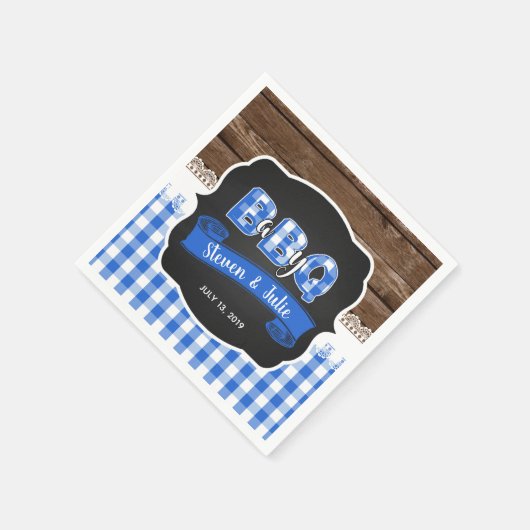 Baby Q Duwer Napkin - Blue Serviette (Ecke)