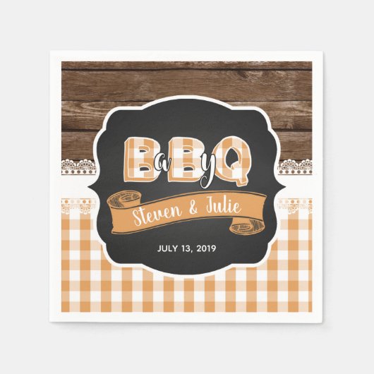 Baby Q Duwer Napkin - Orange Serviette (Vorderseite)