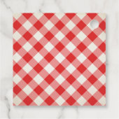 Baby Q Gingham und Sunflower Danke Red Geschenkanhänger (Rückseite)