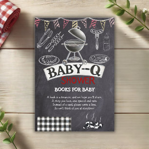 Baby-Q Grill Babydusche im Kopfbrett Begleitkarte