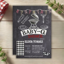 Baby-Q Grill Babydusche im Kopfbrett