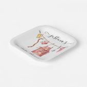 Baby-Q Grill Clothesline Babydusche Pappteller (Gewinkelt)