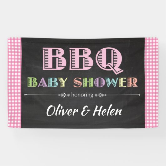 Baby Q GRILLEN Baby Showbanner Pink Banner (Horizontal)