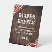Baby Q GRILLEN Baby Showdiaper Raffle-Zeichen Sockelschild (Vorderseite)