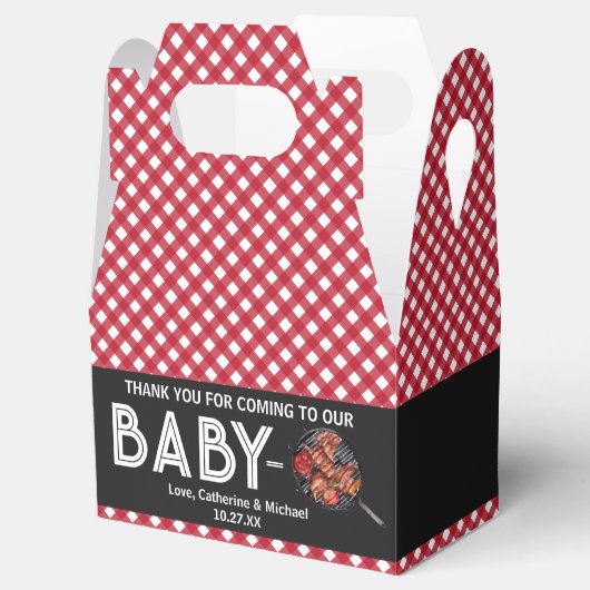 Baby-Q GRILLEN Barbecue Babydusche Geschenkschachtel (Geöffnet)