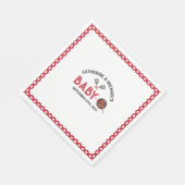 Baby-Q GRILLEN Barbecue Babydusche Serviette (Ecke)