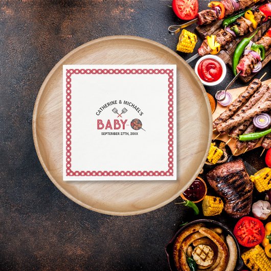 Baby-Q GRILLEN Barbecue Babydusche Serviette