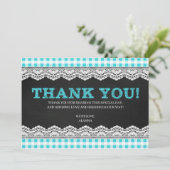 Baby Q GRILLEN danken Ihnen zu kardieren Dankeskarte (Stehend Vorderseite)