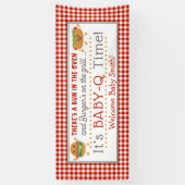 Baby-Q-GRILLEN zum Thema Geschlecht enthüllt Banne Banner (Vertikal)