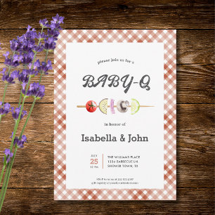 Baby Q Grillfest Babyparty-Einladung Einladung