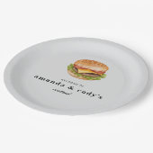 Baby-Q Grillfest-Papierplatte Pappteller (Schrägansicht)