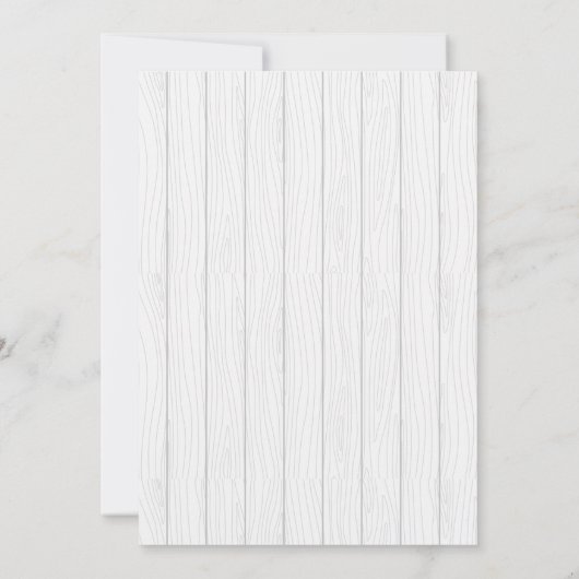 Baby-Q Kinderdusche Mädchen Rustikale GRILLEN Hint Einladung (Rückseite)