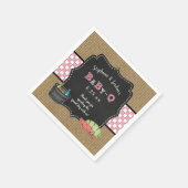 Baby Q Mädchen Babydusche Dekoration Grillen Babyq Serviette (Ecke)