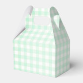 Baby-Q Mint Green Gingham Baby Shower Geschenkschachtel (Rückseite)