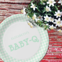 Baby-Q Mintgrün Gingham-Baby-Party