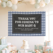 Baby Q Navy Kariert Baby Shooter Begrüßungsbanner Banner