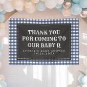 Baby Q Navy Kariert Baby Shooter Begrüßungsbanner Banner
