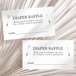 Baby-Q Picnic Backyard Dusche Windel Raffle Begleitkarte