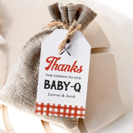 Baby Q Rustic Couples Kinderdusche Geschenkanhänger