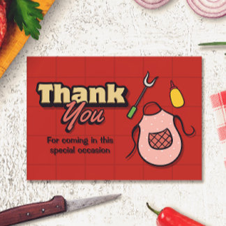 Baby-Q Shower - BBQ Thank You Card Dankeskarte