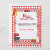 Baby-Q Shower Invitation & BBQ Couples Shower Einladung (Rückseite)