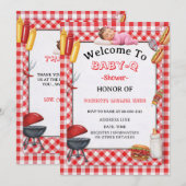 Baby-Q Shower Invitation & BBQ Couples Shower Einladung (Vorne/Hinten)