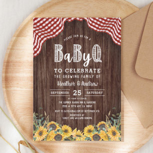 Baby Q Sonnenblume GRILLEN Kinderdusche Einladung
