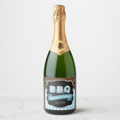Baby Q Sparkling Wine Label - Baby Blue Schaumweinetikett (Vorderseite)