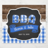 Baby Q Sparkling Wine Label - Blau Schaumweinetikett (Einzelnes Label)