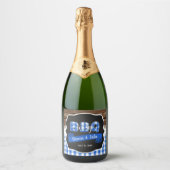 Baby Q Sparkling Wine Label - Blau Schaumweinetikett (Vorderseite)