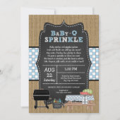 Baby Q Sprinkle, GRILLEN Babydusche Einladung (Vorderseite)