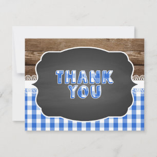 Baby Q Thank You Card - Blue Feiertagskarte