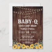 Baby-Q Yellow GRILLEN Couple's Baby Shower Einladu Einladung (Vorderseite)