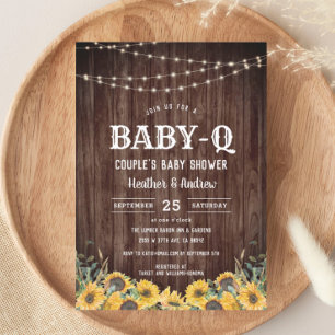 Baby-Q Yellow GRILLEN Couple's Baby Shower Einladu Einladung
