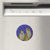 Baby Quaker Parrot Pair Animal Magnet (In Situ (Geschirrspüler))