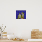 Baby Quaker Parrot Pair Animal Poster (Küche)