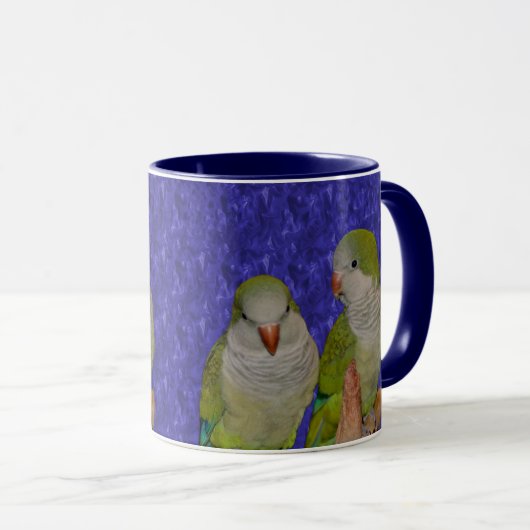 Baby Quaker Parrots Animal Tasse (VorderseiteRechts)