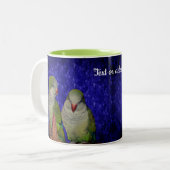 Baby Quaker Parrots Personalisiert Zweifarbige Tasse (Vorderseite Links)