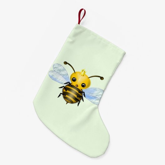 Baby Queen bee Christmas Strumpf Ihre Farbe/ Text Kleiner Weihnachtsstrumpf (Vorderansicht (hängend))