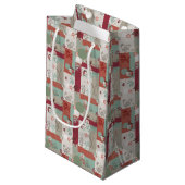 Baby-Quilt-Muster 2 Kleine Geschenktüte (Vorderseite Schrägansicht)