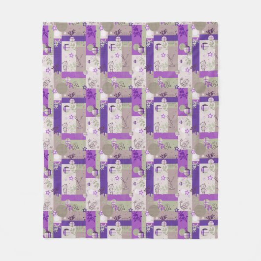 Baby-Quilt-Muster Fleecedecke (Vorderseite)