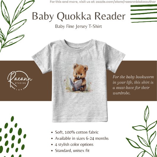Baby Quokka Reader Baby T - Shirt