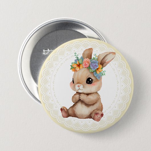 Baby Rabbit Button (Vorne & Hinten)